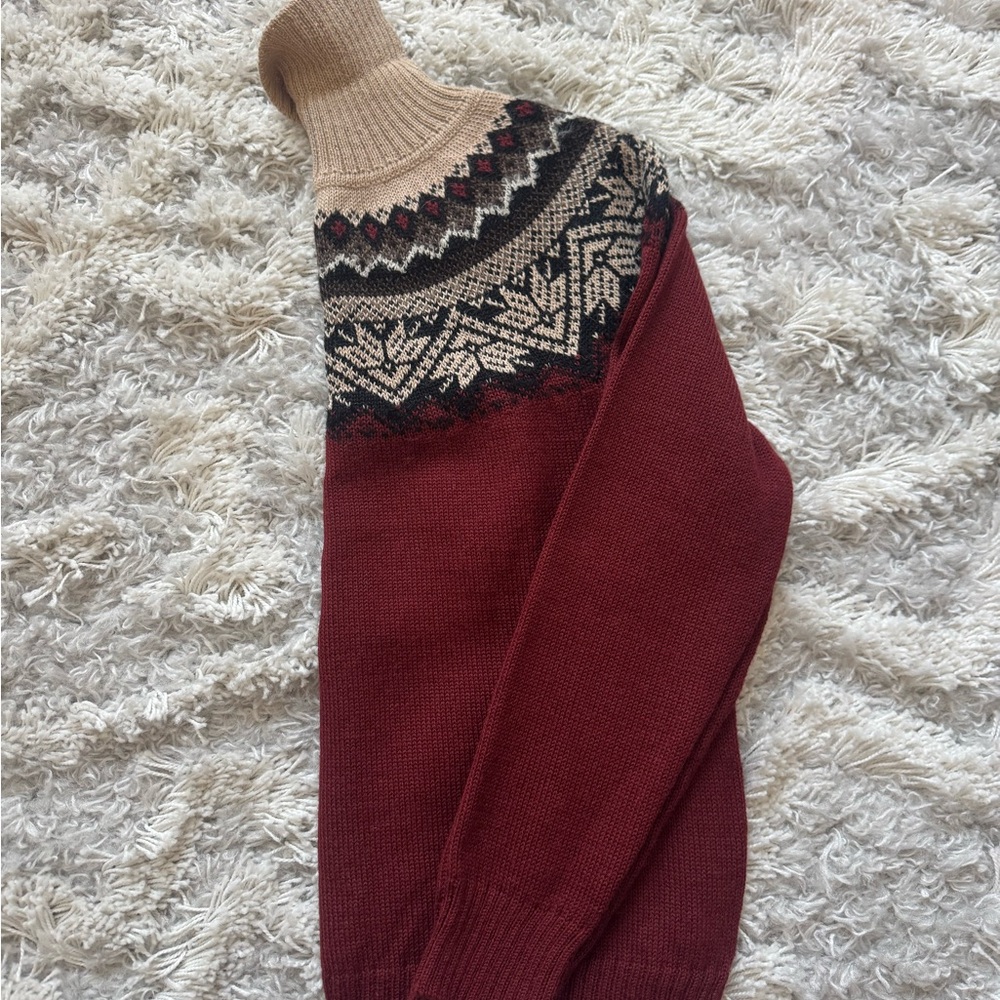 Novica 100% Alpaca Nordic Sweater
